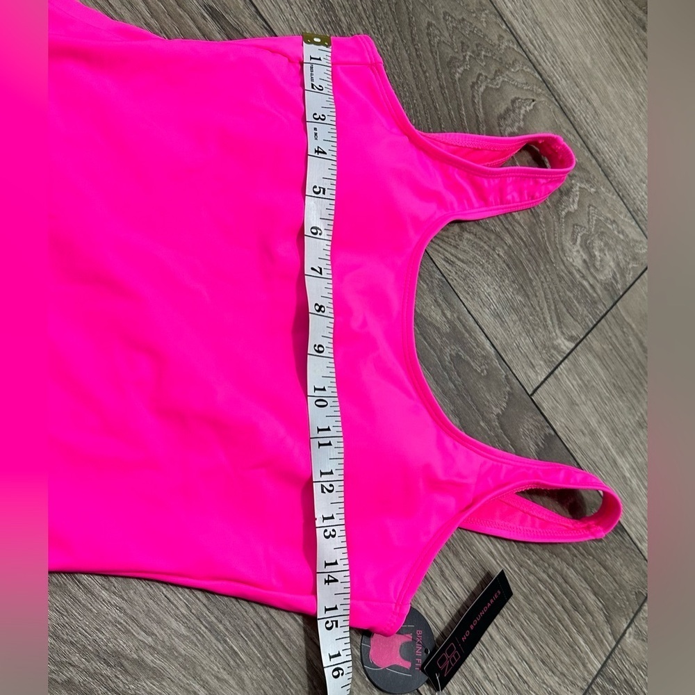 🌸 No Boundaries Junior's Classic One-Piece Swimsuit - Pink Sizzle (Size S, NWT) - Picture 7 of 12
